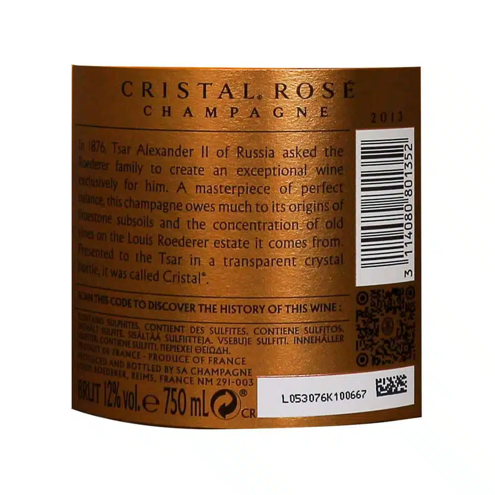 Louis Roederer Cristal Brut 2013 Rosé - Cave Lusa