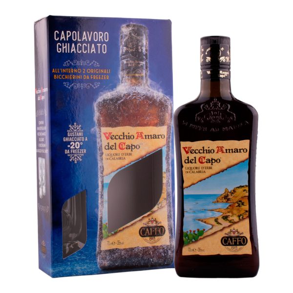 Vecchio Amaro Del Capo Caffo + 2 glasses