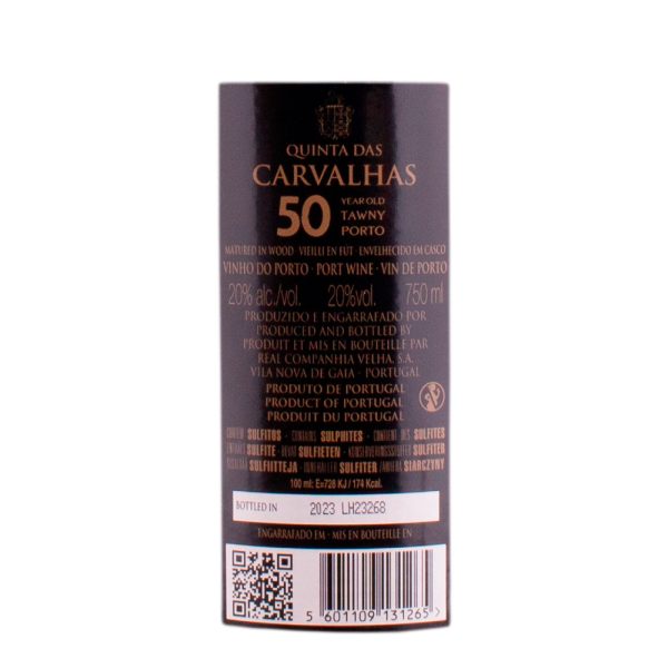 Quinta das Carvalhas 50 years old - back label