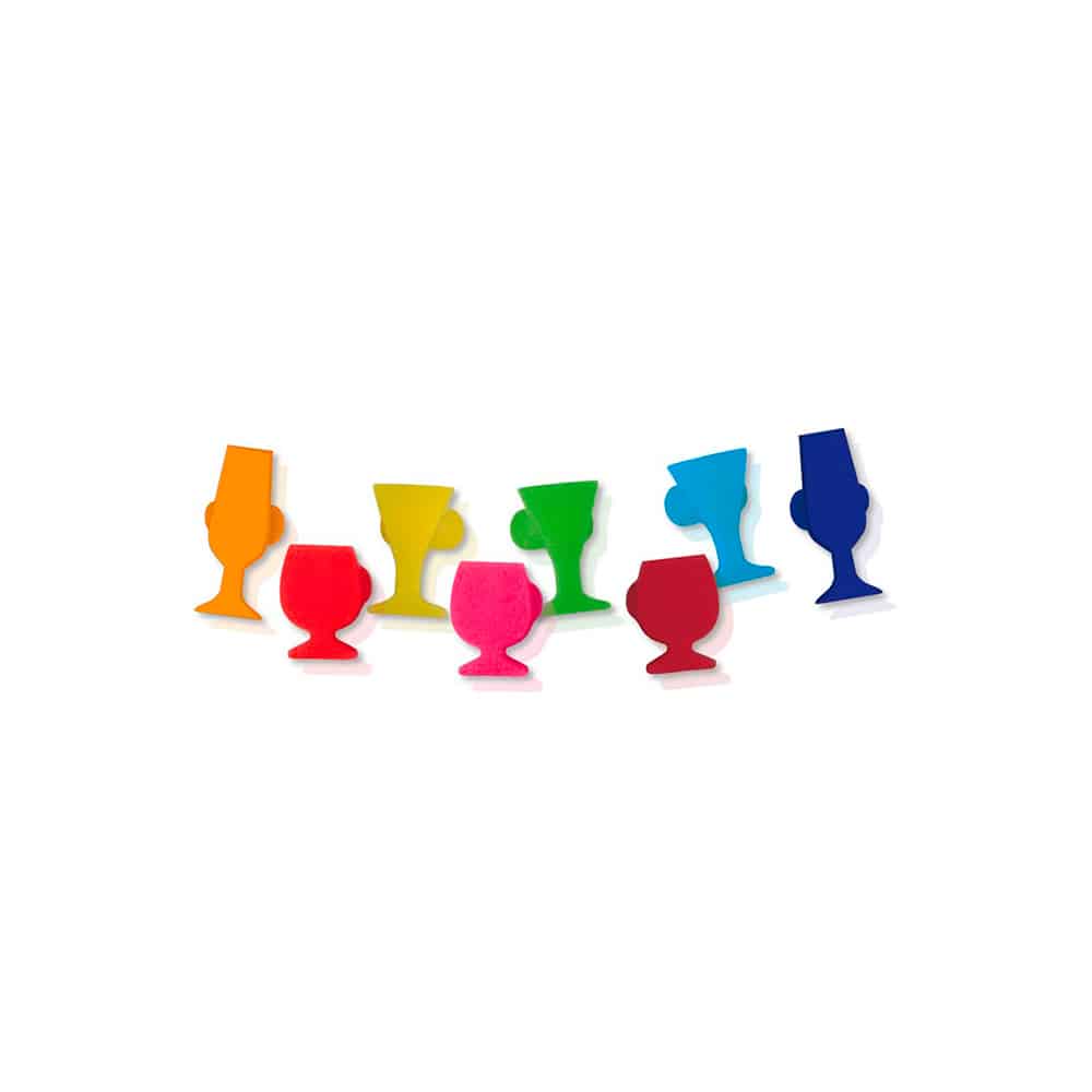 Conjunto 8 marcadores de copos em silicone