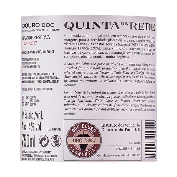 Quinta da Rede Grande Reserva Red Back Label