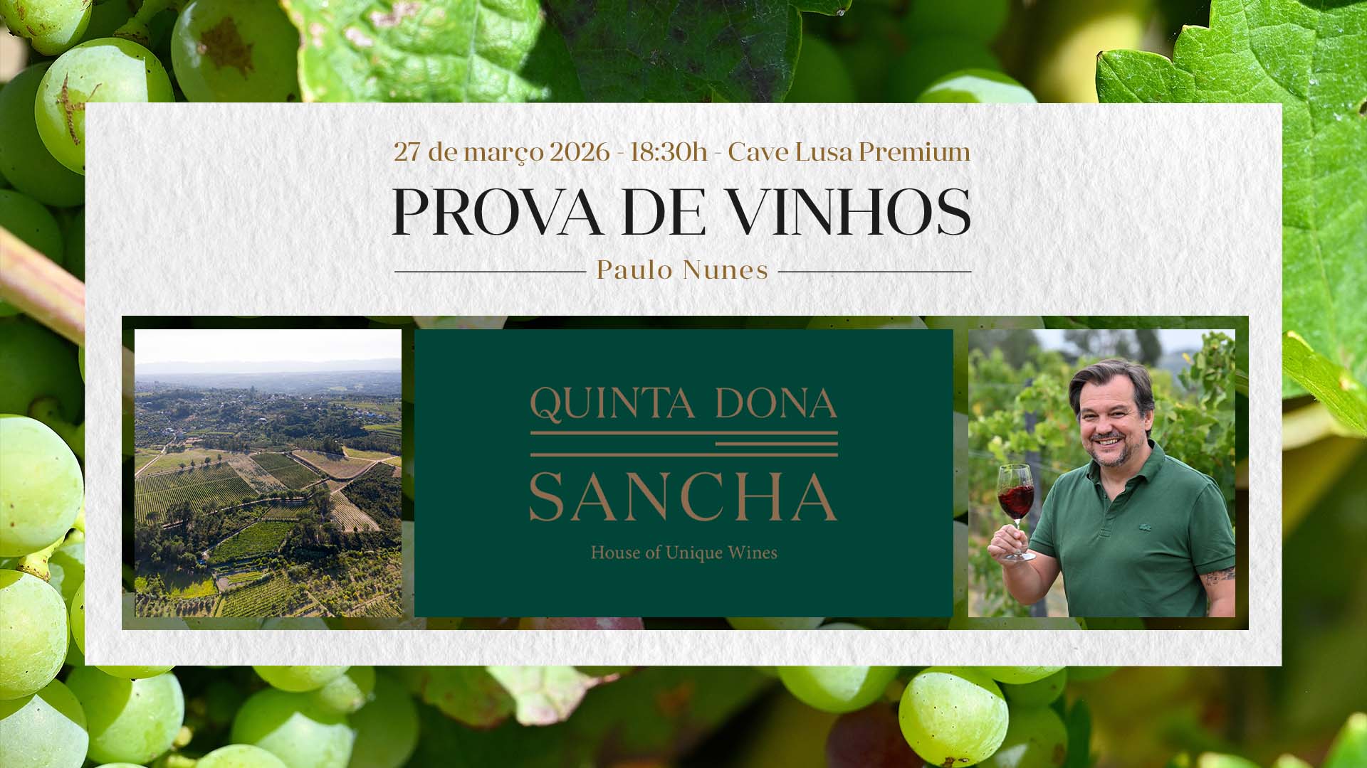 prova de Vinhos Quinta Dona Sancha